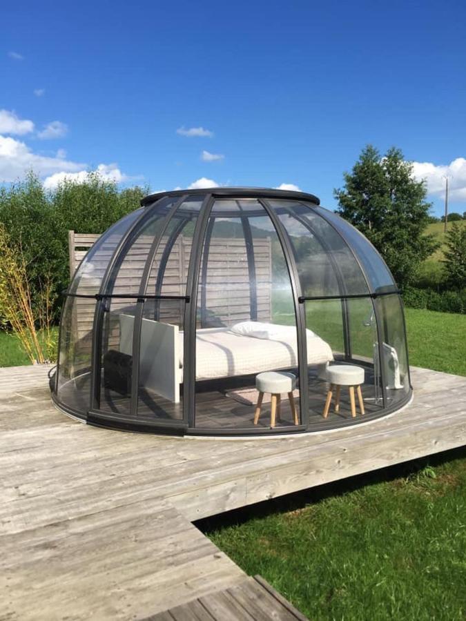 Les Nuits Insolites De La Mothe - Hebergement En Bulle Ou Tiny House Avec Spa Privatif Outremecourt Eksteriør bilde